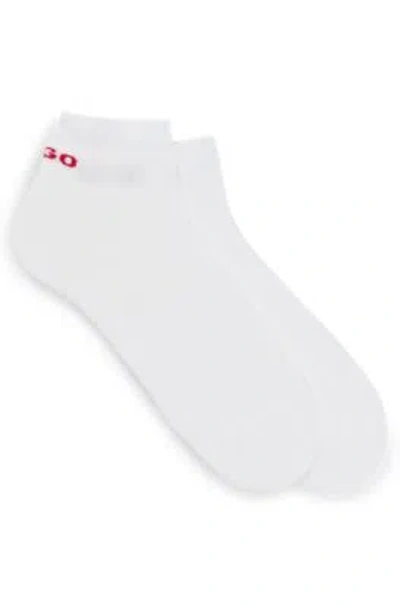 Hugo Boss Two-pack Of Short-length Socks In White