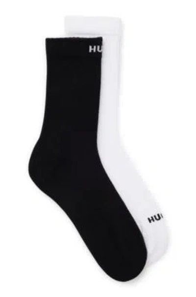 Hugo Two-pack Of Short-length Socks In Black