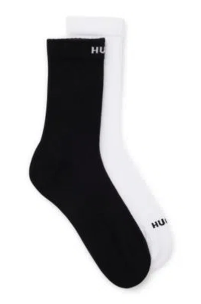 Hugo Boss Two-pack Of Short-length Socks In White