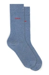 Hugo Boss Two-pack Of Socks In A Cotton Blend In Blue