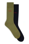 Hugo Boss Two-pack Of Socks In A Cotton Blend In Light Green