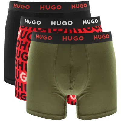Hugo Underwear 3 Pack Boxer Briefs Black In Multi