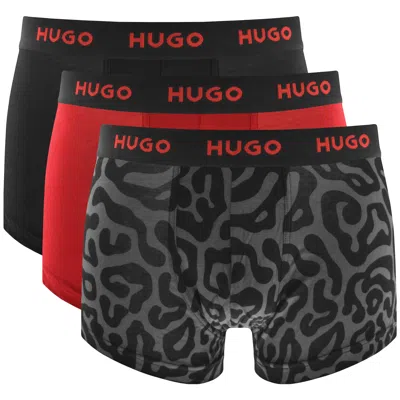 Hugo Underwear 3 Pack Trunks Black In Multi