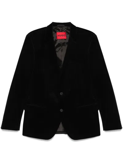 Hugo Boss Velvet Blazer In Black