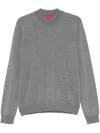 Hugo Boss Virgin-wool Sweater In Grey