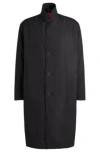 Hugo Boss Water-repellent Car Coat In A Relaxed Fit In Black
