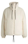 Hugo Boss Water-repellent Jacket With Happy Hugo Logo In White