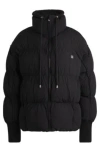 Hugo Boss Water-repellent Jacket With Stacked-logo Badge In Black