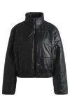 Hugo Boss Water-repellent Padded Jacket With Branded Zip Puller In Black
