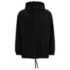 Hugo Boss Water-repellent Parka Jacket With Stacked-logo Buckle In Black