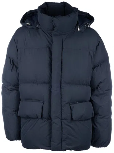 Hugo Boss Water-repellent Puffer Jacket In Blau