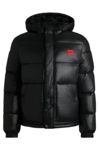 Hugo Boss Hugo Men's Baro 2441 Quilted Hooded Puffer Coat, Black