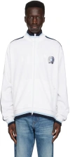 Hugo Boss White Zip Sweater In 100-white