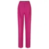 Hugo Boss Wide-leg Regular-fit Trousers With Front Pleats In Pink