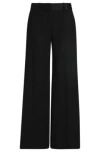 Hugo Boss Wide-leg Trousers In Striped Material With Pleats In Black