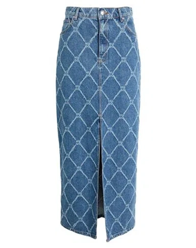 Hugo Boss Hugo Woman Denim Skirt Blue Size S Cotton, Recycled Cotton