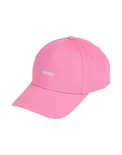 Hugo Woman Hat Pink Size Onesize Cotton