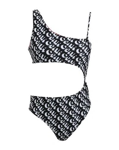 Hugo Woman One-piece Swimsuit Black Size Xl Polyester, Elastane