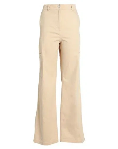 Hugo Boss Hugo Woman Pants Beige Size 10 Cotton, Elastane