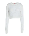 Hugo Boss Hugo Woman Sweater Ivory Size Xl Cotton, Polyamide In White