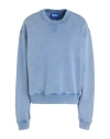 Hugo Boss Hugo Woman Sweatshirt Light Blue Size Xl Cotton In Blue