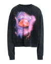 Hugo Boss Oversized-fit Sweatshirt In French Terry With Seasonal Artwork In Grey