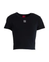 Hugo Boss Hugo Woman T-shirt Black Size Xl Cotton, Recycled Polyester, Elastane