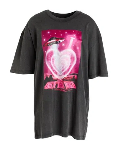 Hugo Boss Hugo Woman T-shirt Lead Size L Cotton In Grey