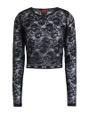 Hugo Boss Hugo Woman Top Black Size Xl Polyamide, Elastane In Black