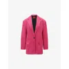 Hugo Boss Regular-fit Jacket In Stretch Corduroy With Button Closure In Bright Pink