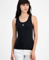 Hugo Boss Tank Top With Stacked Logo In Black