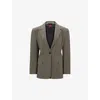 Hugo Boss Oversized-fit Jacket In Striped Stretch Fabric In Open Miscellaneous