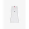 Hugo Boss Tank Top With Stacked Logo In White