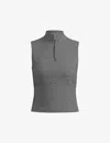 Hugo Boss Top In Houndstooth Jacquard With Zip Closure In Open Miscellaneous