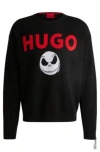 Hugo Boss Hugo X Disney's The Nightmare Before Christmas Man Sweater Black Size L Cotton In Black