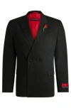 Hugo Boss Hugo X Les Benjamins Modern-fit Jacket In Jacquard Fabric In Patterned