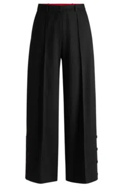Hugo Boss Hugo X Les Benjamins Relaxed-fit Trousers In Jacquard Fabric In Patterned