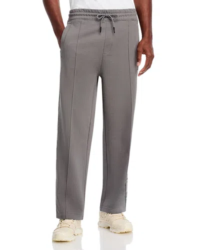 Hugo Boss X Rb Dishorte Cotton Logo Taped Oversized Fit Sweatpants In Open Grey