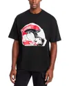 Hugo Boss X Rb Oversized-fit Cotton T-shirt With Racing Print In Black
