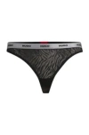 Hugo Boss Zebra-lace Underwear Set With Branded Elastic In Black