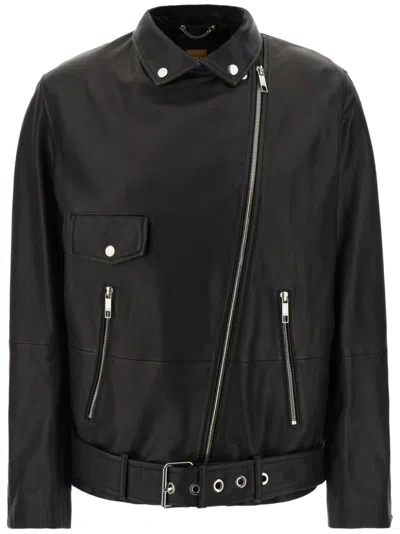 Hugo Boss Zip-down Jacket In Black
