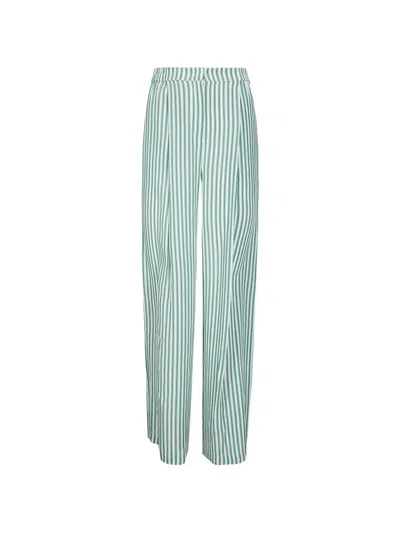Hui Hui Zinnia Stripe-pattern Trousers In White