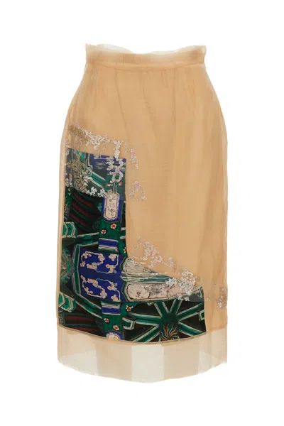 Hui Ivy Midi Skirt In Neutral