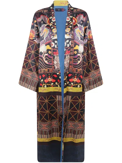Hui Jacket Dragon And Phoenix Long Robe In Multi