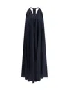 Hui Milano Draped Maxi Dress In Blue