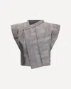 Hui Milano Embroidered Vest In Gray