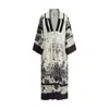 Hui Milano Fava Kimono In Black