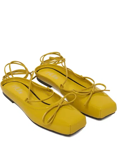 Hui Milano Flache Lime Pumps In Gelb