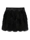 Hui Milano Ruffled Mini Skirt In Black