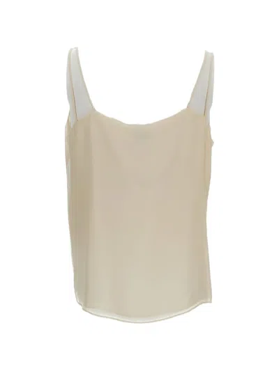 Hui Milano Scoop Neck Spaghetti-strap Top In Neutral